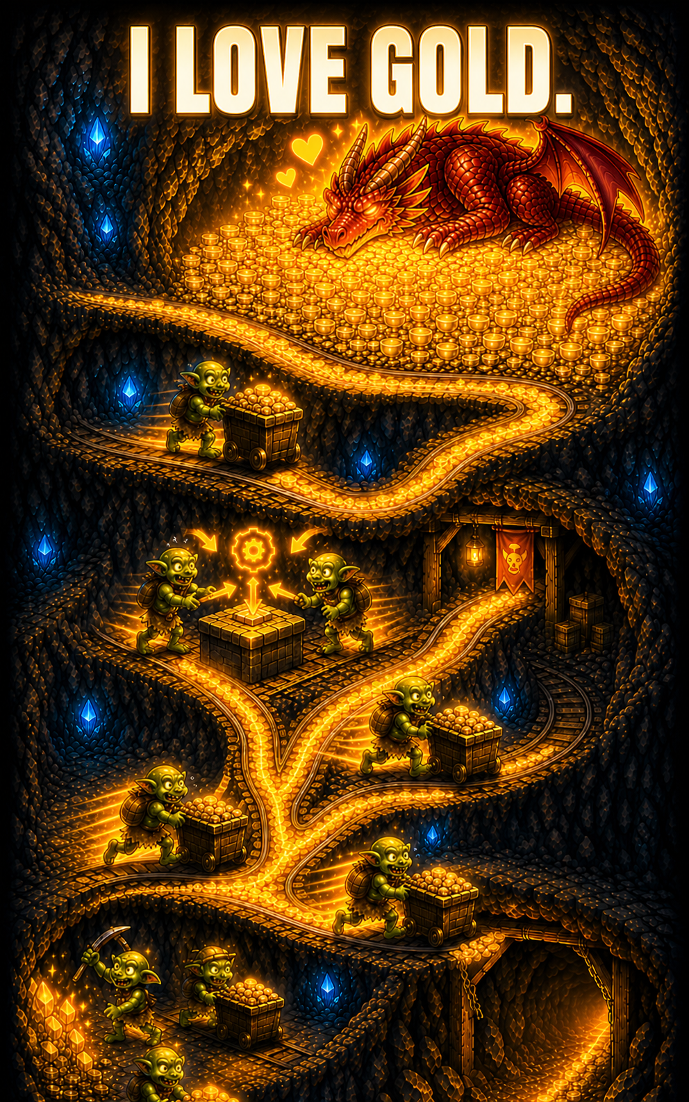 Dragon growing as gold arrives