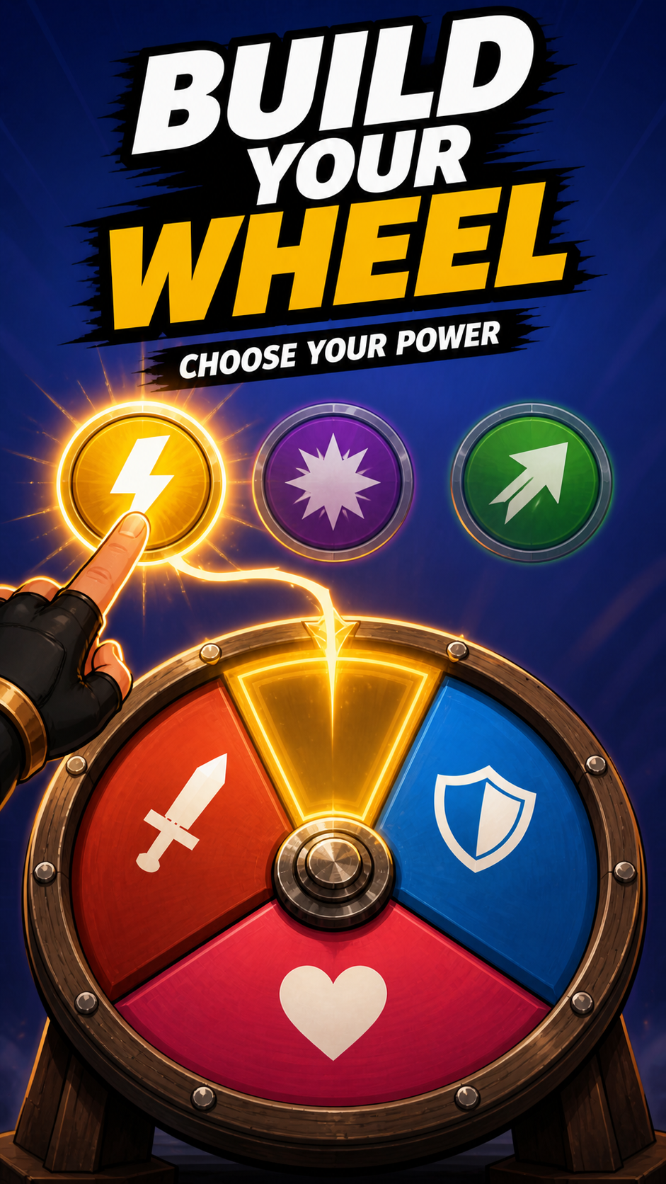 Player choosing roulette wheel segments